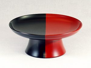 高杯台 黒朱切塗