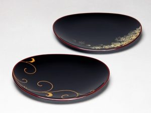 Small dish (Meimei-zara) Oval Arabesque, Shunjuu