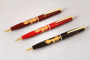 Maki-e lacquered ballpoint pen "Gourds"