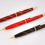 Maki-e lacquered ballpoint pen "Slanting rays"