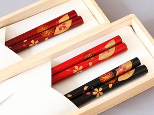 Chopsticks, Snow, moon and flowers