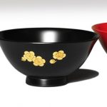 Meshi-wan "Hazori" Black "Kobore-Ume"