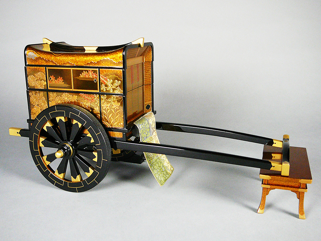 繚乱蒔絵 御所車 | WORKS | 輪島塗の老舗 輪島屋善仁 | Wajimaya