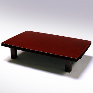 輪島の漆  ローテーブル 伝統工芸 輪島塗 平卓「総黒塗～四神蒔絵」 【130】 ロー